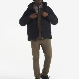 Aigle Short Hooded Dupont Sorna Water-repellet Quilted Jacket