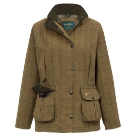 Alan Paine Ladies Rutland Tweed Waterproof Coat 