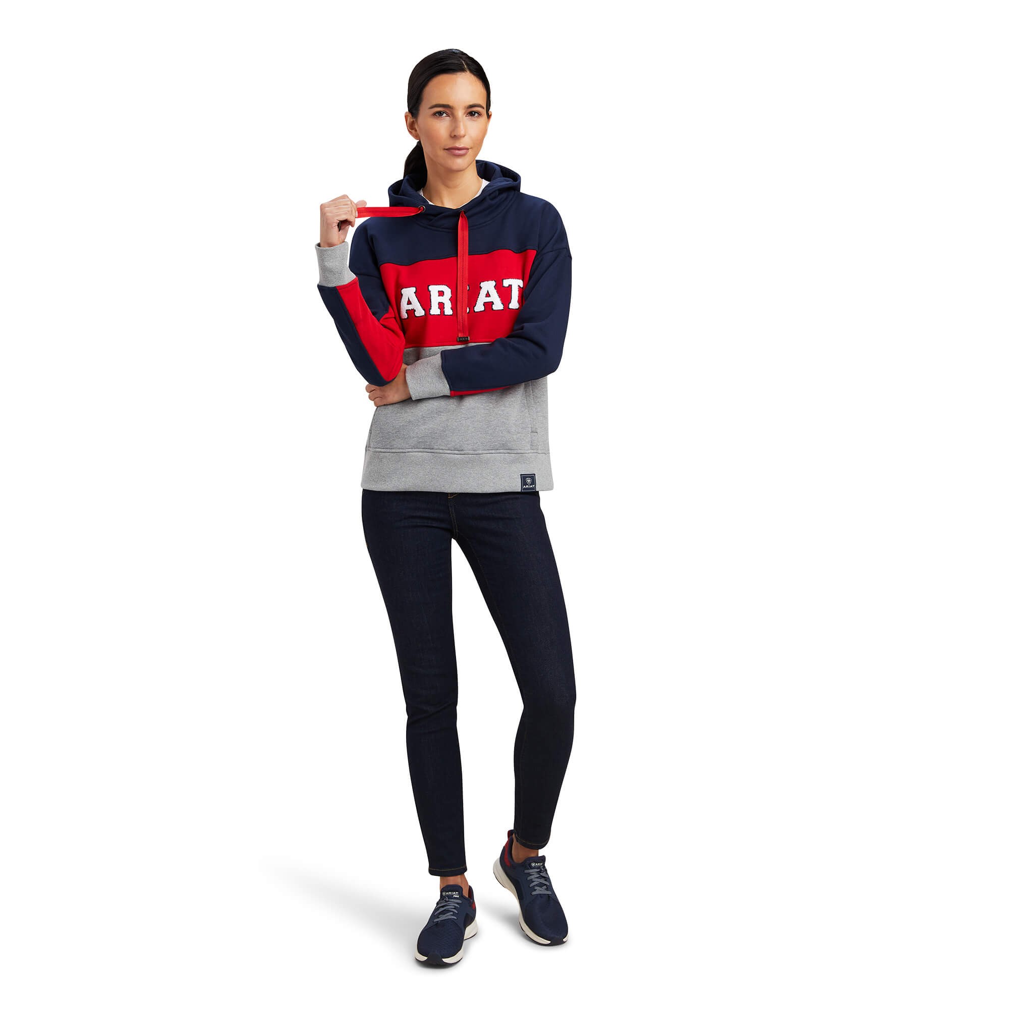 Sweat à Capuche Femme Ariat Rabere - Violet Colombe, 60% Coton 40% Polyester, Neuf