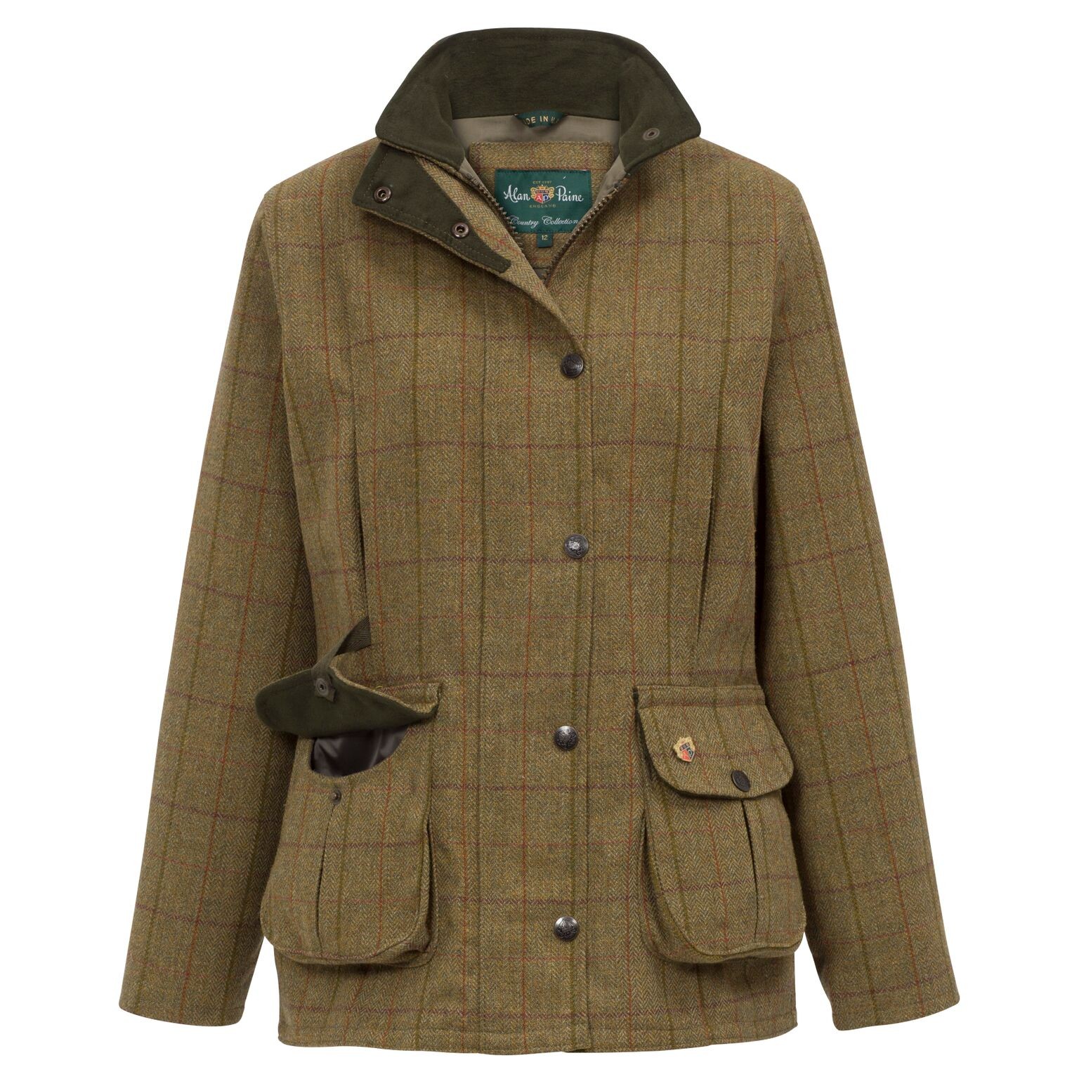 Alan Paine Ladies Tweed Waterproof Coat