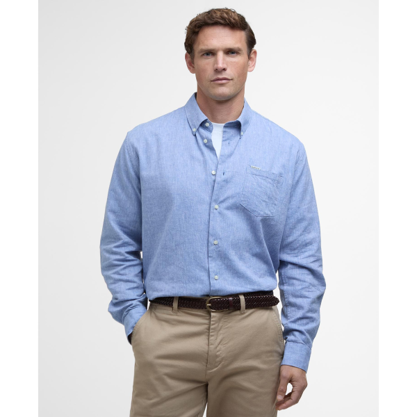 Barbour Nelson Linen Blend Regular Fit Shirt Primary Image