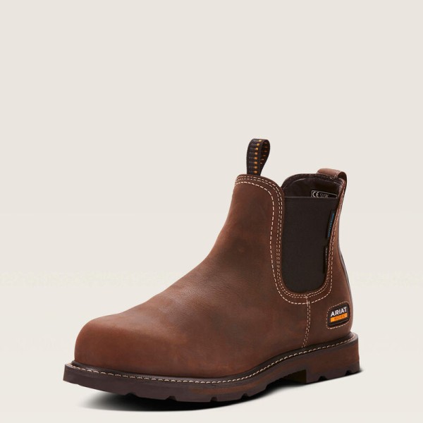 Ariat Groundbreaker Chelsea Waterproof Steel Toe Work Boot Primary Image