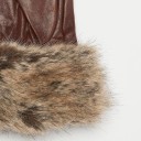 Barbour Fur Trim Leather Gloves Thumbnail Image