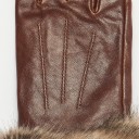 Barbour Fur Trim Leather Gloves Thumbnail Image