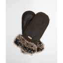 Barbour Waxed Faux-Fur Trimmed Mittens Thumbnail Image