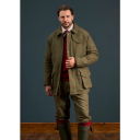 Alan Paine Combrook Men's Waterproof Tweed Coat In Reed - Regular Fit Thumbnail Image