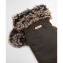 Barbour Waxed Faux-Fur Trimmed Mittens Thumbnail Image